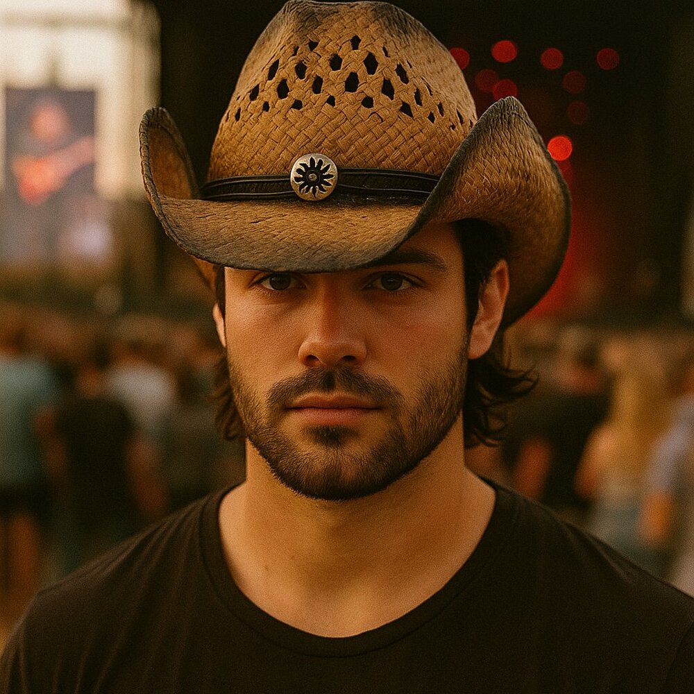 Cowboy Fun Summer Adjustable Concert Hat M/L